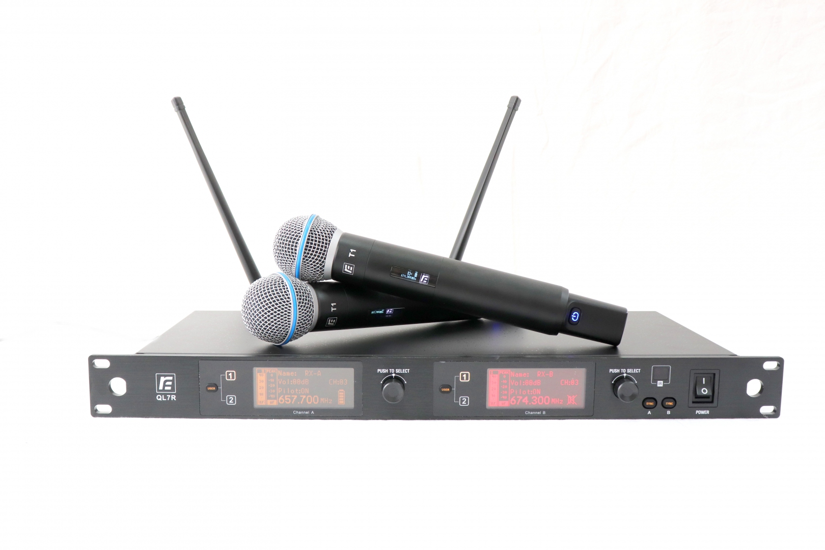 RFIntell QL7R/T1-B 720,500-754,000 МГц 2-канальная радиосистема с 2-мя ручными микрофонами в Йошкар-Оле