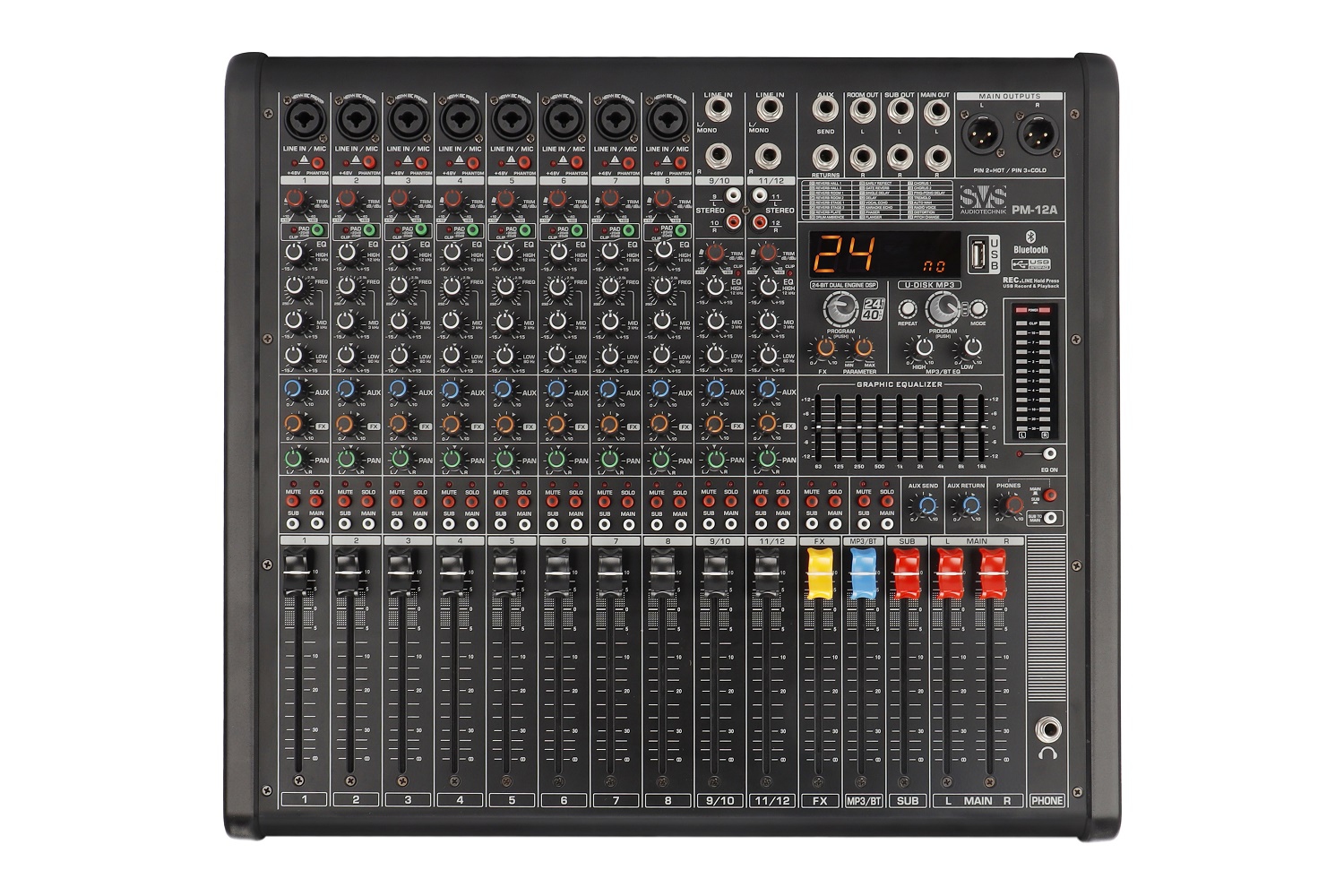SVS Audiotechnik mixers PM-12A Активный аналоговый микшерный пульт, 12-канальный в Йошкар-Оле